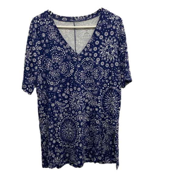 Favorite Tunic Super Soft V-Neck Side Slit Tee Size 00 - Picture 1 of 5